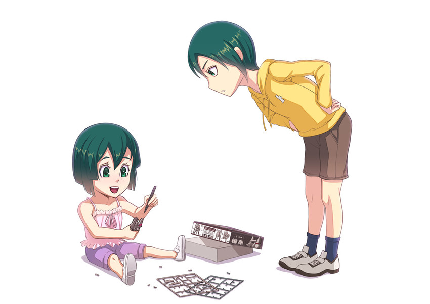 midorikawa yuhata and midorikawa izumo (sidonia no kishi) drawn by hayate_(leaf98k)