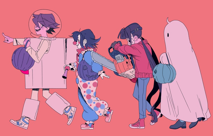 oma kokichi, saihara shuichi, harukawa maki, momota kaito, and jason voorhees (danganronpa and 2 more) drawn by lovepoints