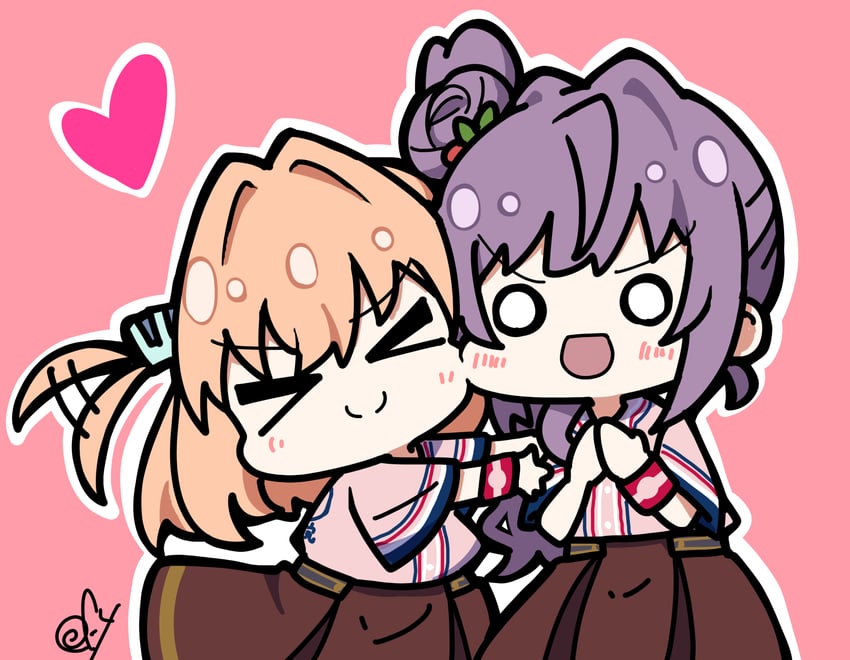 hinoshita kaho and otomune kozue (love live! and 1 more) drawn by oofushi_ao
