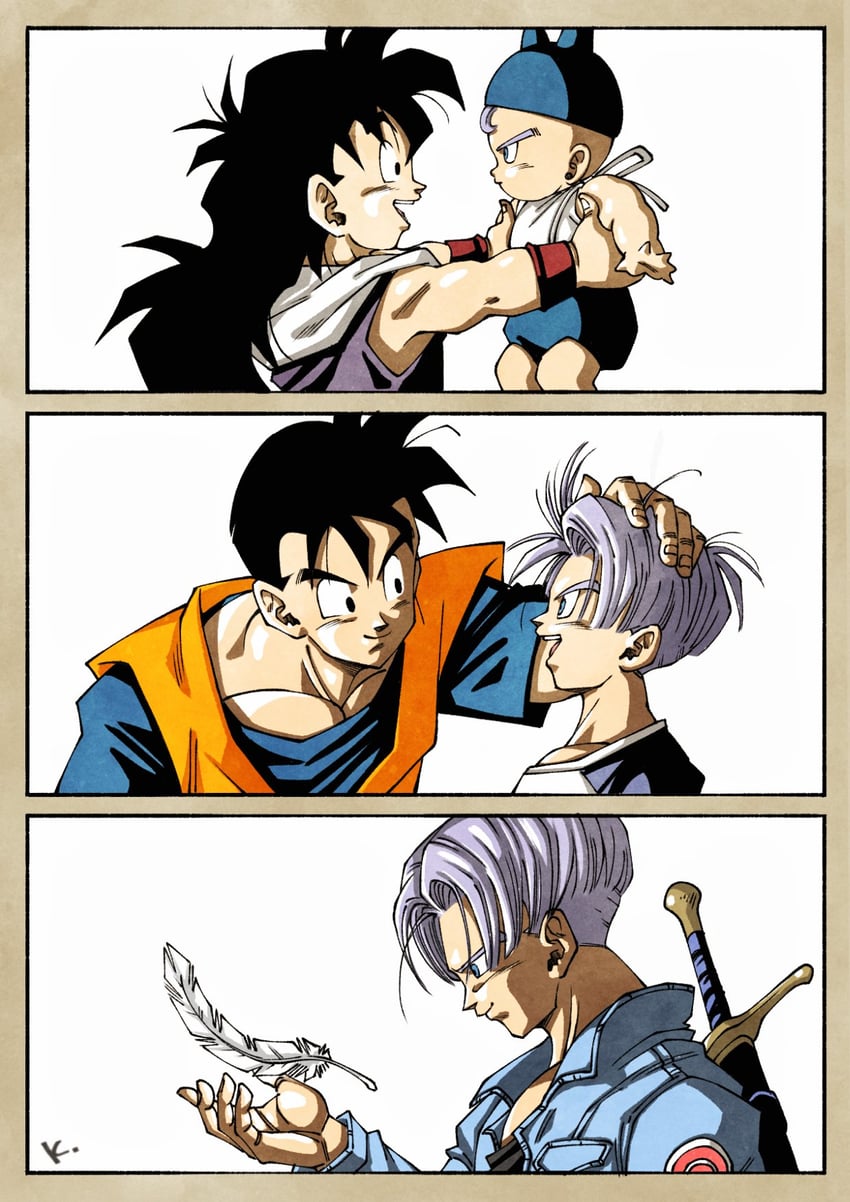 son gohan and trunks (dragon ball and 1 more) drawn by kakeru_(dbskakeru)