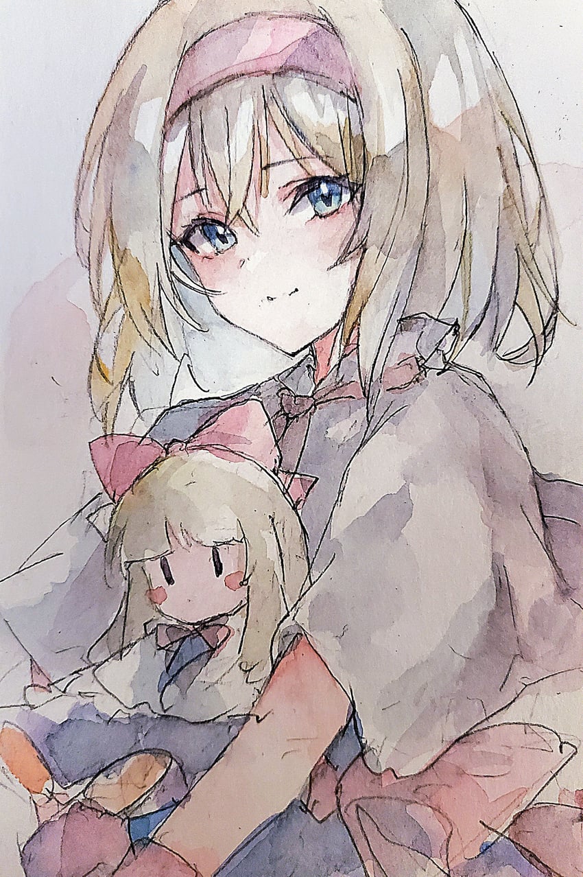 alice margatroid and shanghai doll (touhou) drawn by kamu_kotan