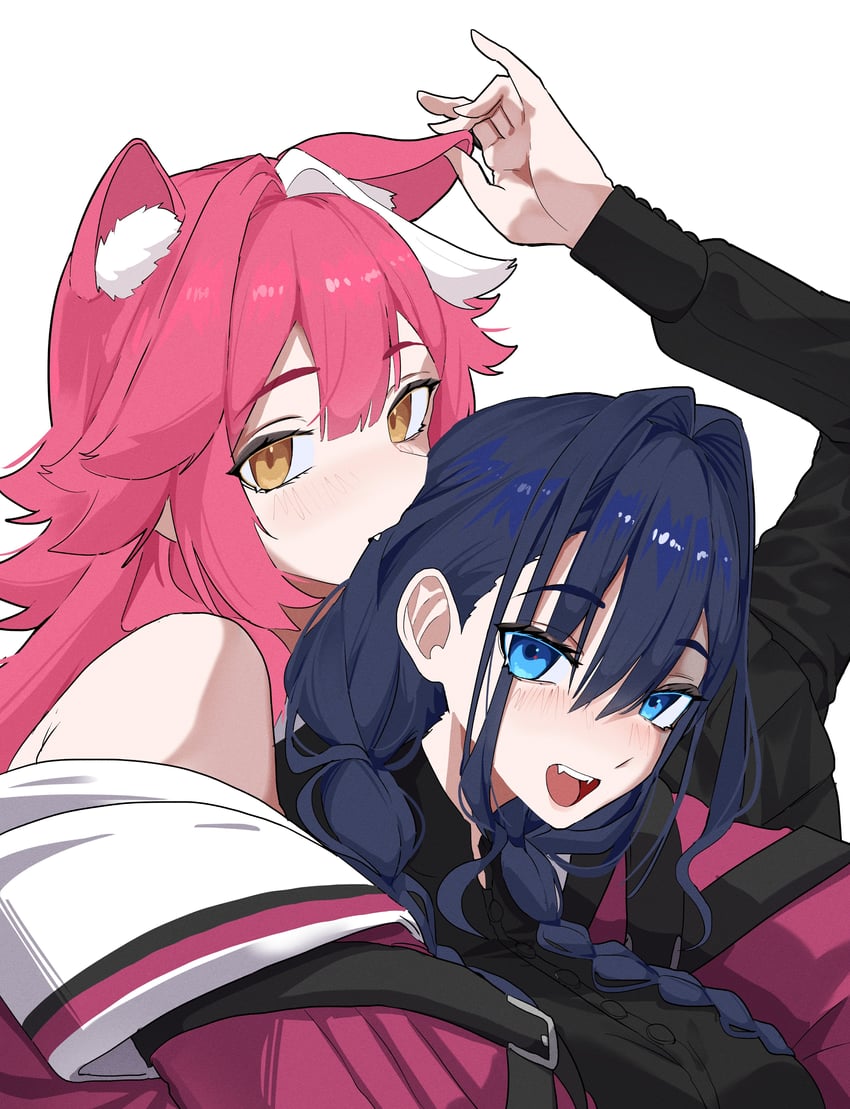 ouro kronii and raora panthera (hololive and 1 more) drawn by koizumi_arata