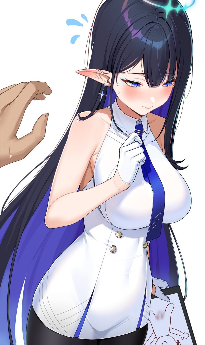 sensei, doodle sensei, and rin (blue archive) drawn by xubai