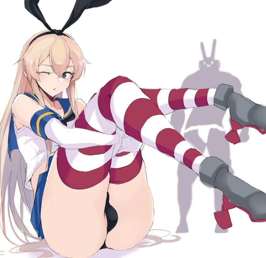 shimakaze and shimakaze-kun (kantai collection) drawn by maruyaa_(malya1006)