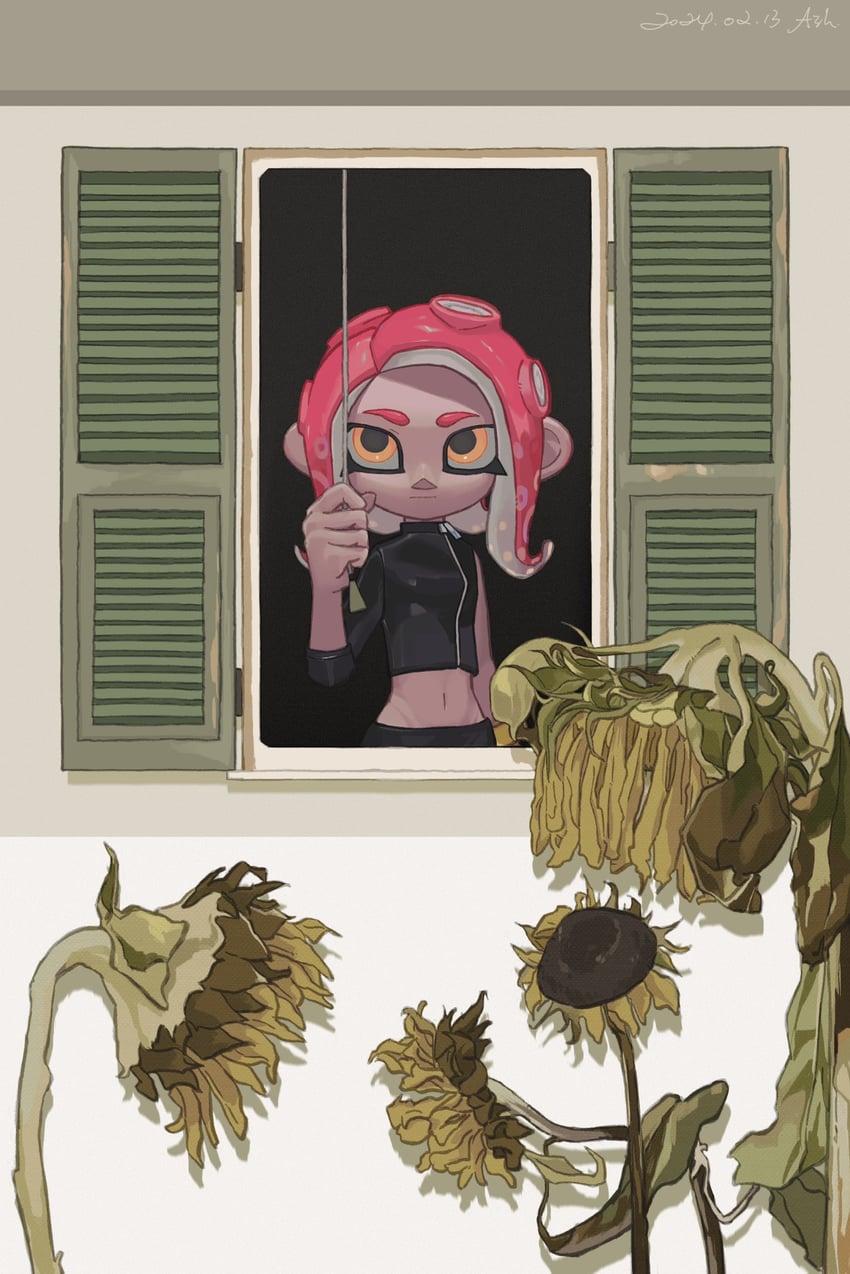 octoling player character, octoling girl, and agent 8 (splatoon and 1 more) drawn by ash011023