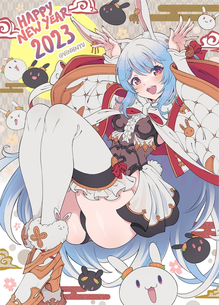 usada pekora, pekomon, and makura (hololive and 1 more) drawn by vinhnyu