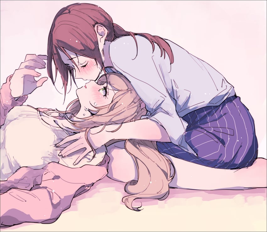mifune miyu and sato shin (idolmaster and 1 more) drawn by amane_(7783)