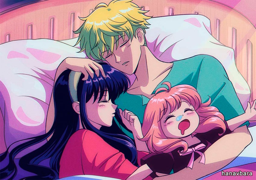 yor briar, anya, and twilight (spy x family) drawn by hanavbara