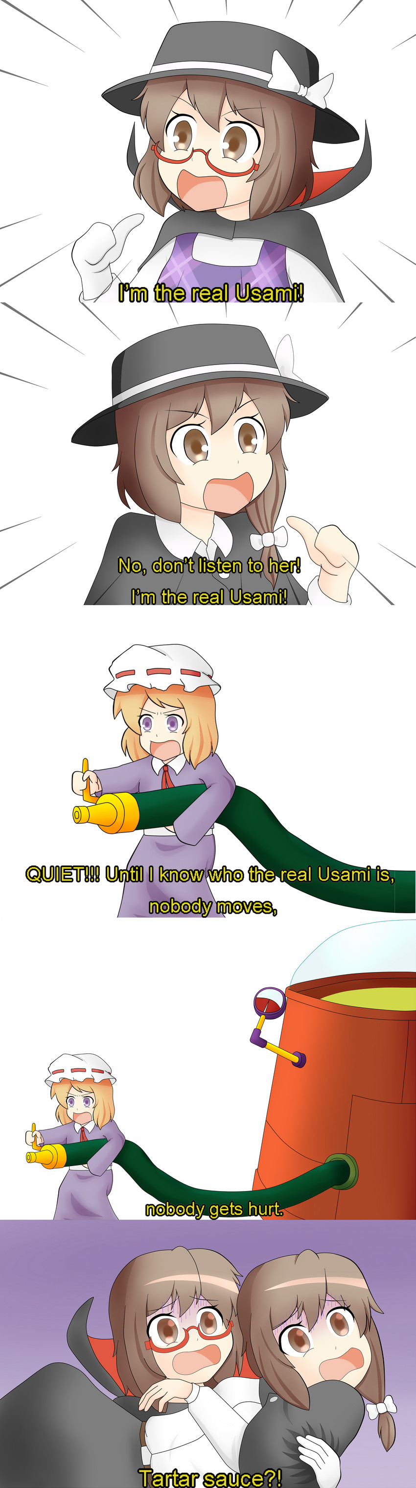 usami renko, maribel hearn, and usami sumireko (touhou and 1 more) drawn by neferkitty