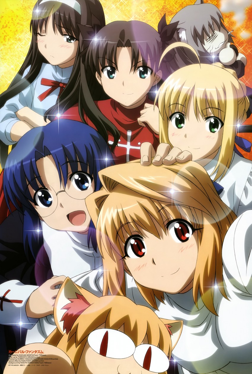 artoria pendragon, saber, tohsaka rin, arcueid brunestud, ciel, and 3 more (fate and 5 more) drawn by morita_kazuaki