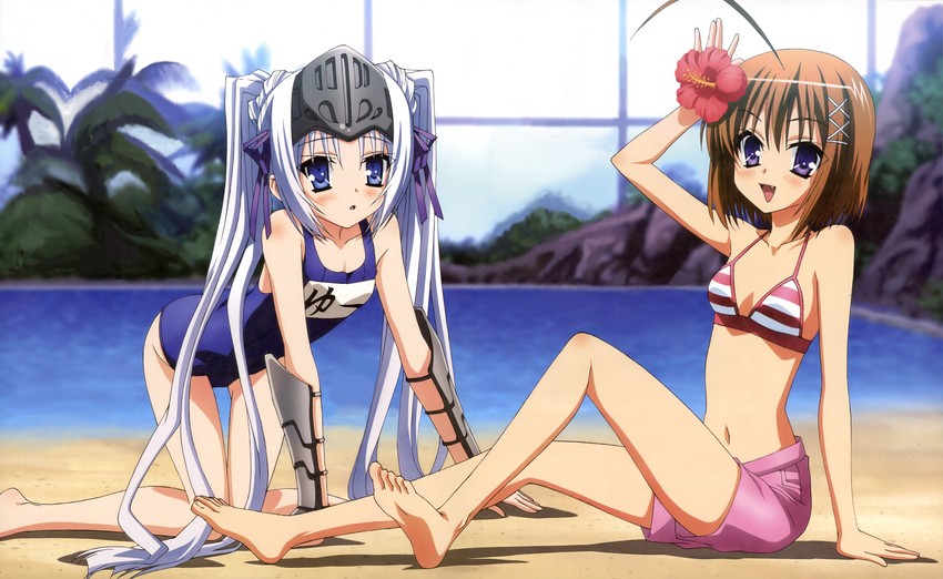 eucliwood hellscythe and haruna (kore wa zombie desu ka?) drawn by tagashira_shinobu