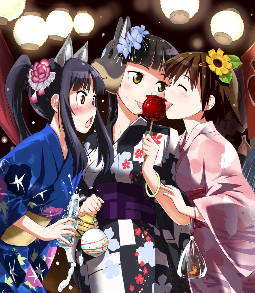 miyafuji yoshika, sakamoto mio, and hattori shizuka (world witches series and 1 more) drawn by mozu_(peth)