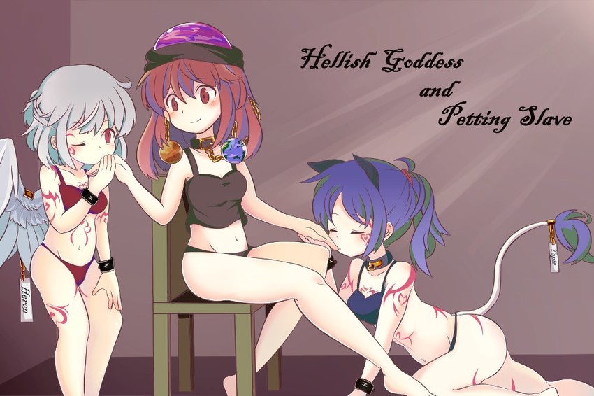 hecatia lapislazuli, kishin sagume, and doremy sweet (touhou) drawn by buna_shimeji_(keymush)