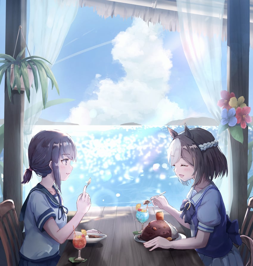 fubuki and special week (kantai collection and 1 more) drawn by aoniyoshi