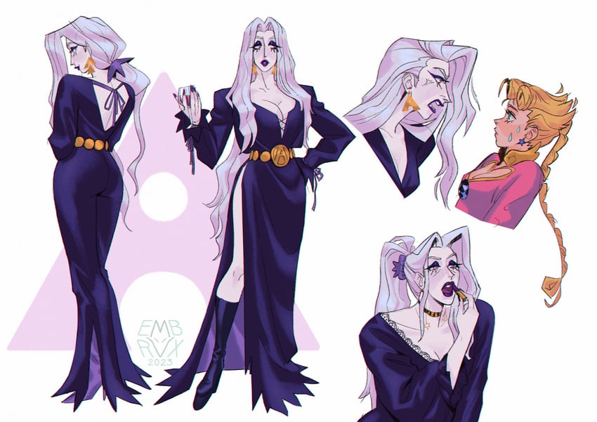 giorno giovanna and leone abbacchio (jojo no kimyou na bouken and 1 more) drawn by embrvx