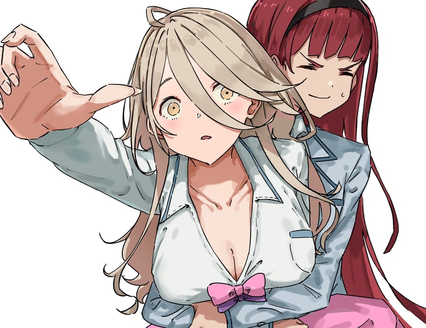 shikiya yumeko and houkobaru hibari (make heroine ga oo sugiru!) drawn by jyuunen-kun