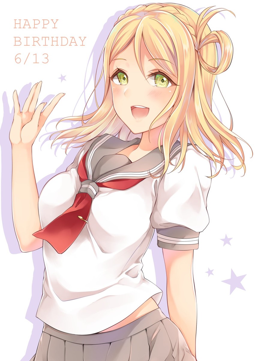 ohara mari (love live! and 1 more) drawn by yumari_nakura