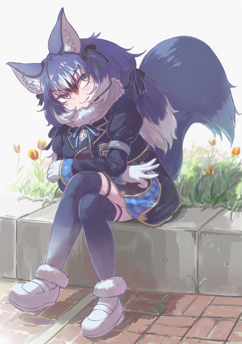 dire wolf (kemono friends and 1 more) drawn by okyao
