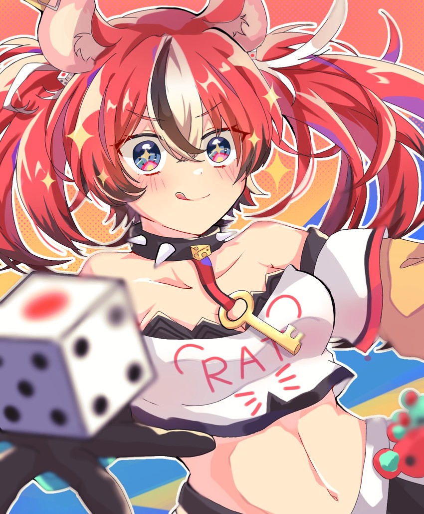 hakos baelz and mr. squeaks (hololive and 1 more) drawn by tosiosito