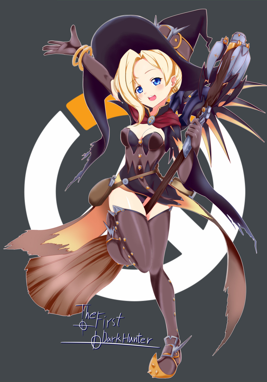 mercy and witch mercy (overwatch and 1 more) drawn by the_first_studio