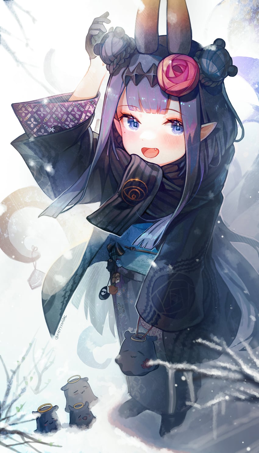 ninomae ina'nis and takodachi (hololive and 1 more) drawn by happyongdal