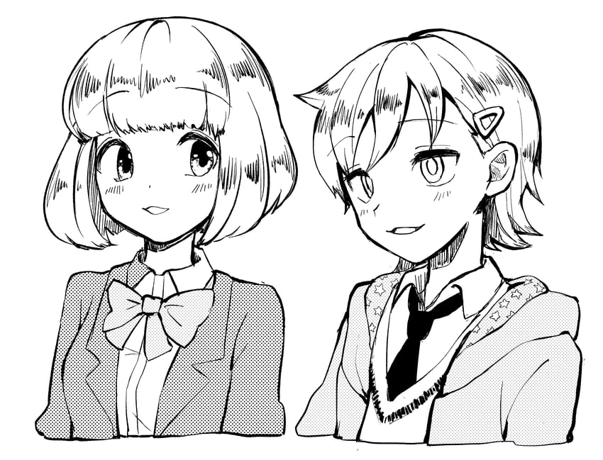 kuroki tomoko and naruse yuu (watashi ga motenai no wa dou kangaetemo omaera ga warui!) drawn by nokonoko_(a0dddd)