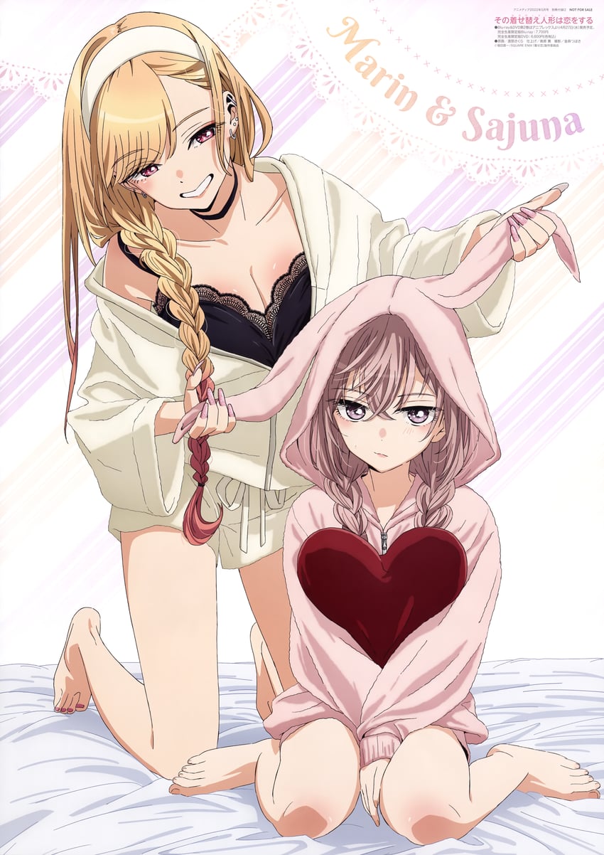 kitagawa marin and inui sajuna (sono bisque doll wa koi wo suru) drawn by watabe_sakura