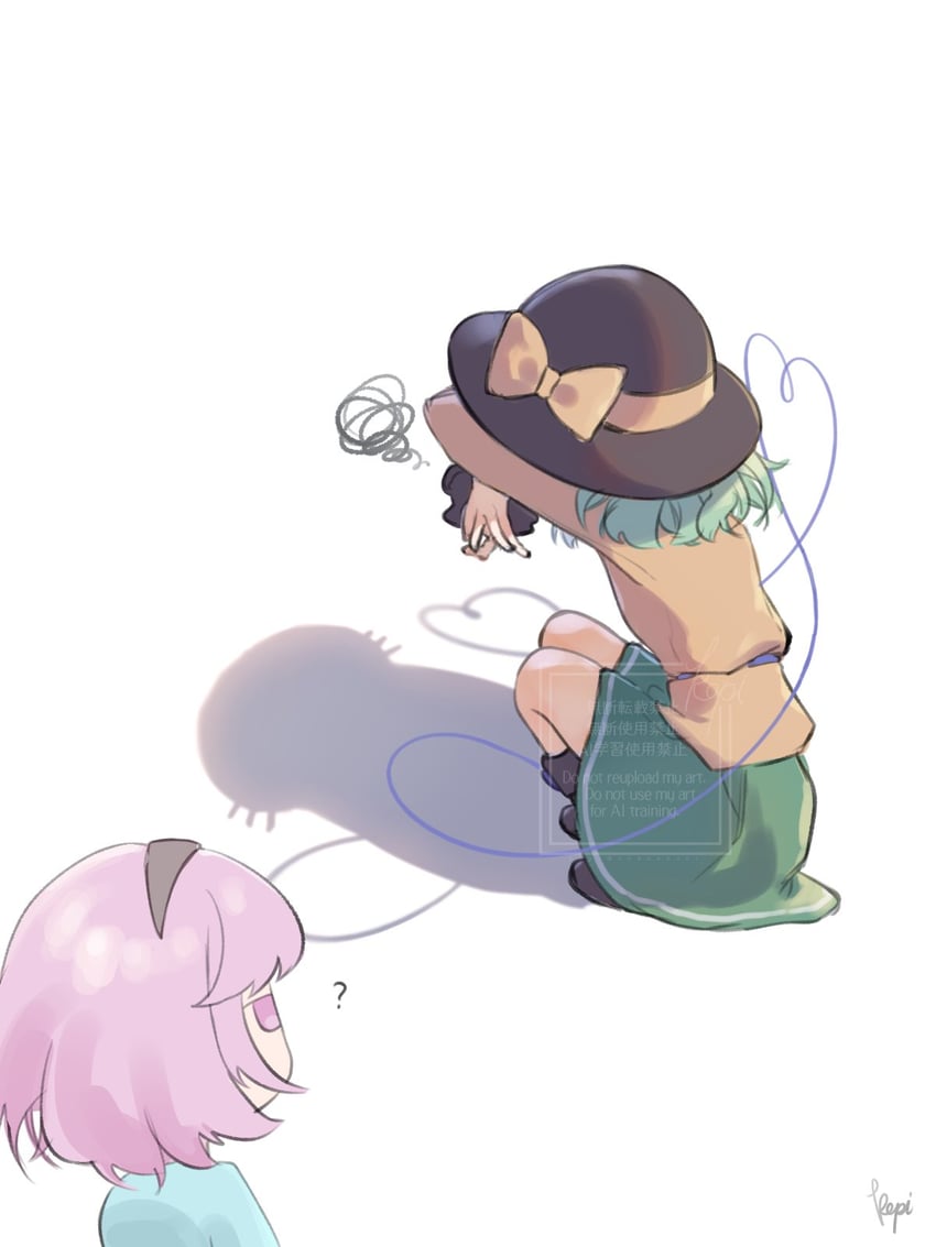 komeiji koishi and komeiji satori (touhou) drawn by kopi_(user_ajtn7422)