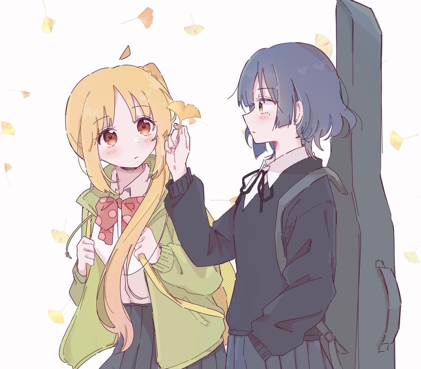 ijichi nijika and yamada ryo (bocchi the rock!) drawn by milk_crepes