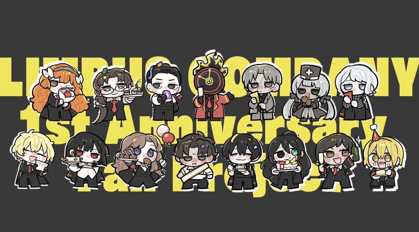 ishmael, don quixote, faust, sinclair, yi sang, and 10 more (project moon and 1 more) drawn by kojocho05