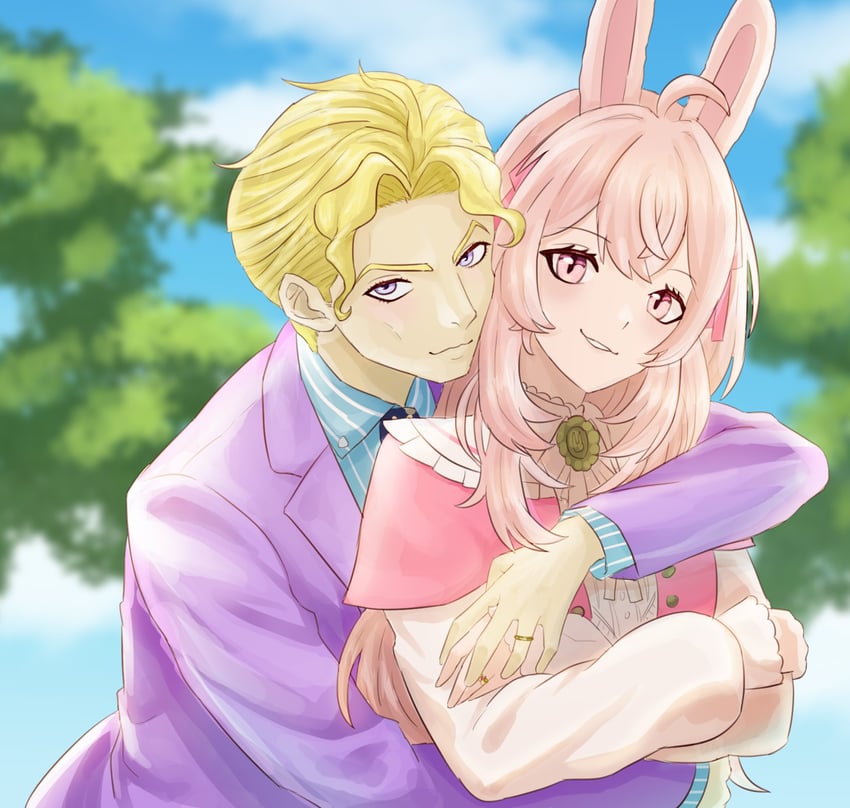 kira yoshikage and pipkin pippa (jojo no kimyou na bouken and 2 more) drawn by beatricealfbern