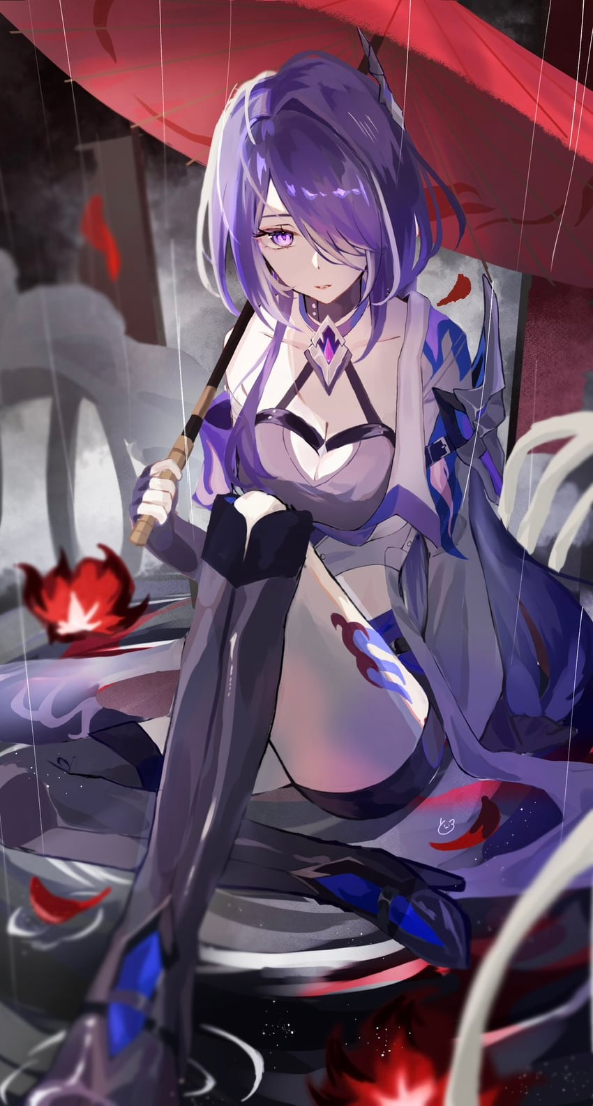 acheron (honkai and 1 more) drawn by tororogohan