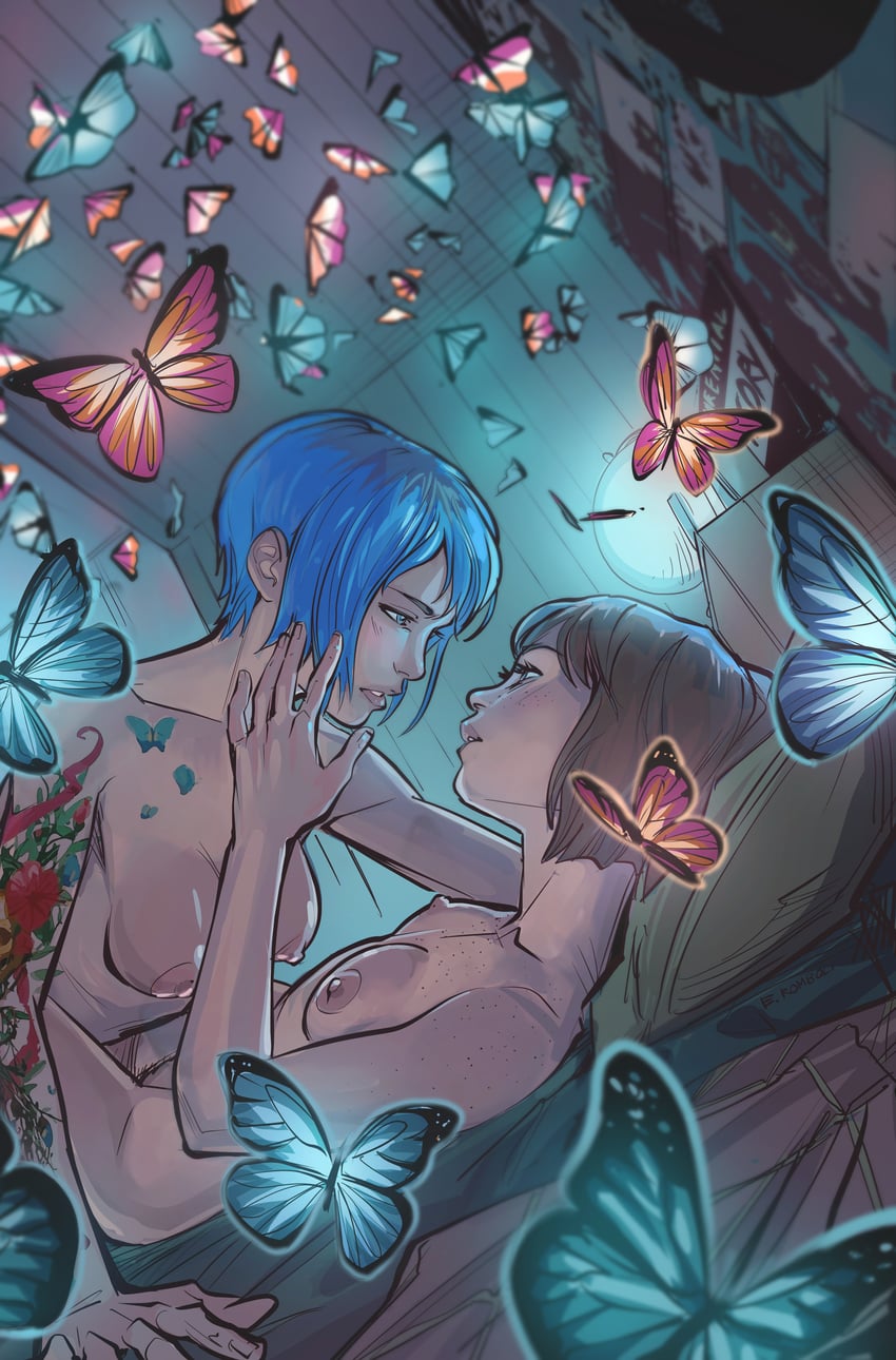 chloe price and max caulfield (life is strange and 1 more) drawn by afterlaughs