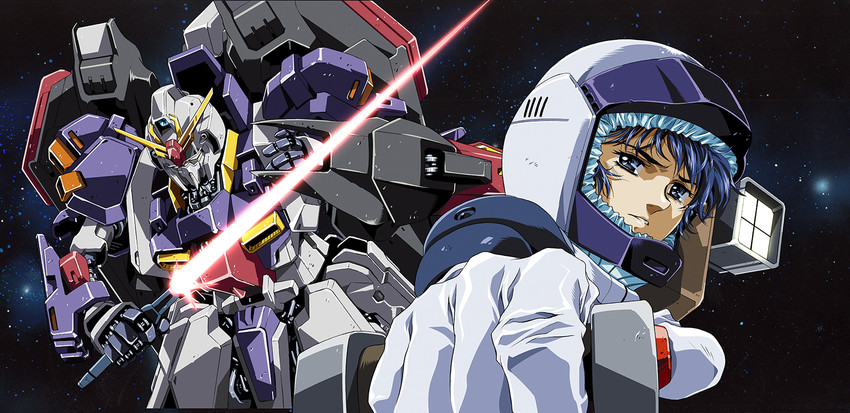kamille bidan and zeta gundam (gundam and 1 more) drawn by platin_(alios)