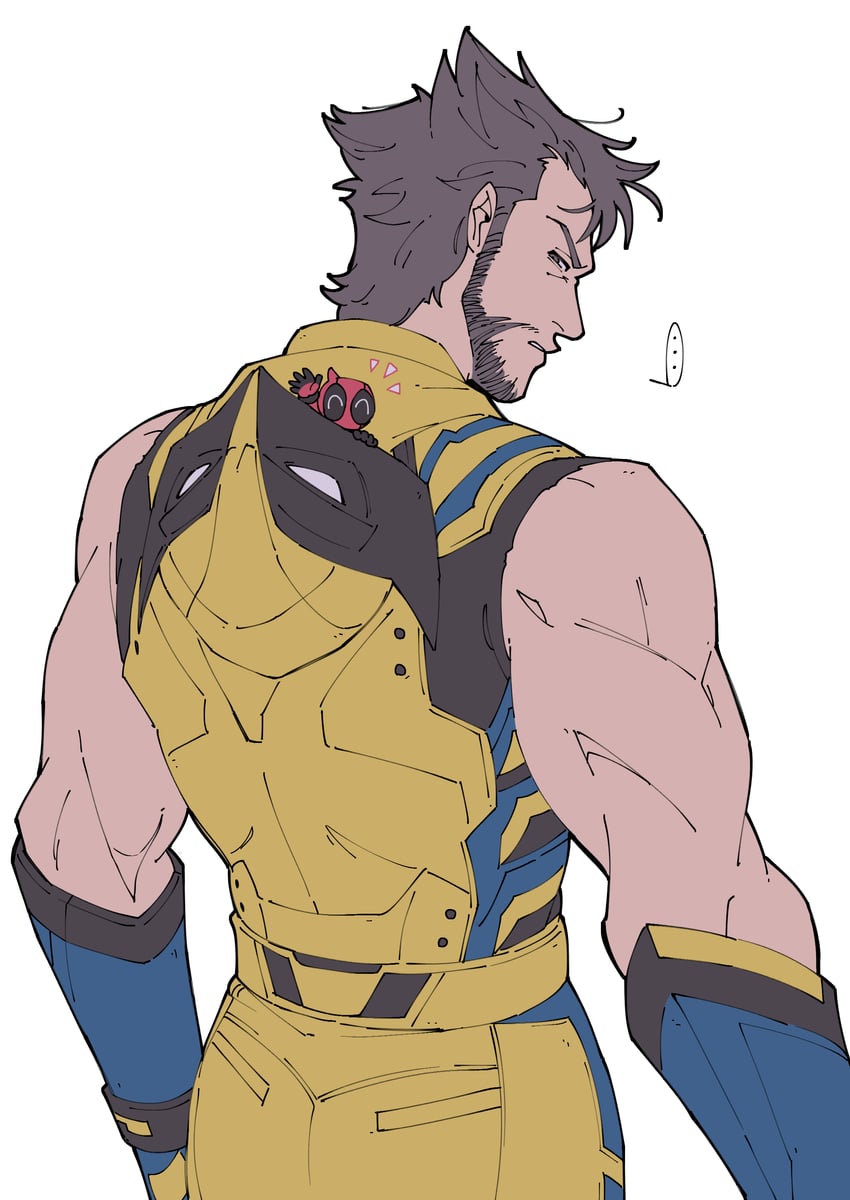 wolverine and deadpool (marvel and 4 more) drawn by mori_(enignuma797)