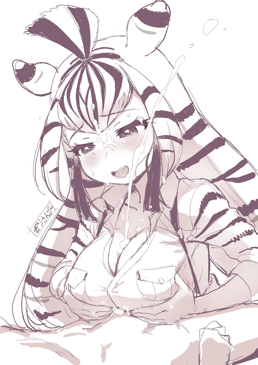 captain and chapman's zebra (kemono friends and 1 more) drawn by masuyama_ryou