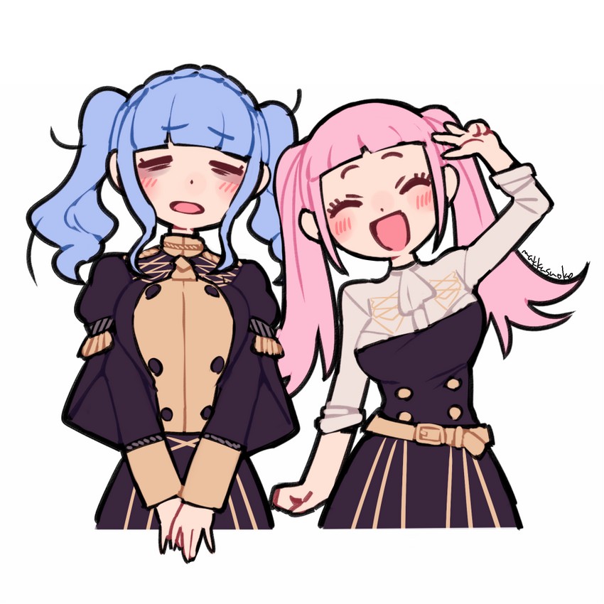 hilda valentine goneril and marianne von edmund (fire emblem and 1 more) drawn by do_m_kaeru