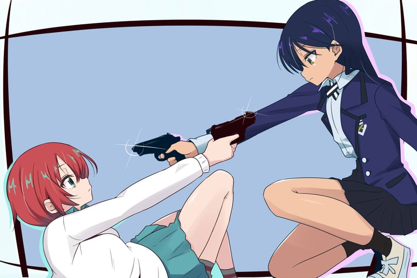 amate yuzuriha and nyaan (gundam and 1 more) drawn by nishi_koutarou