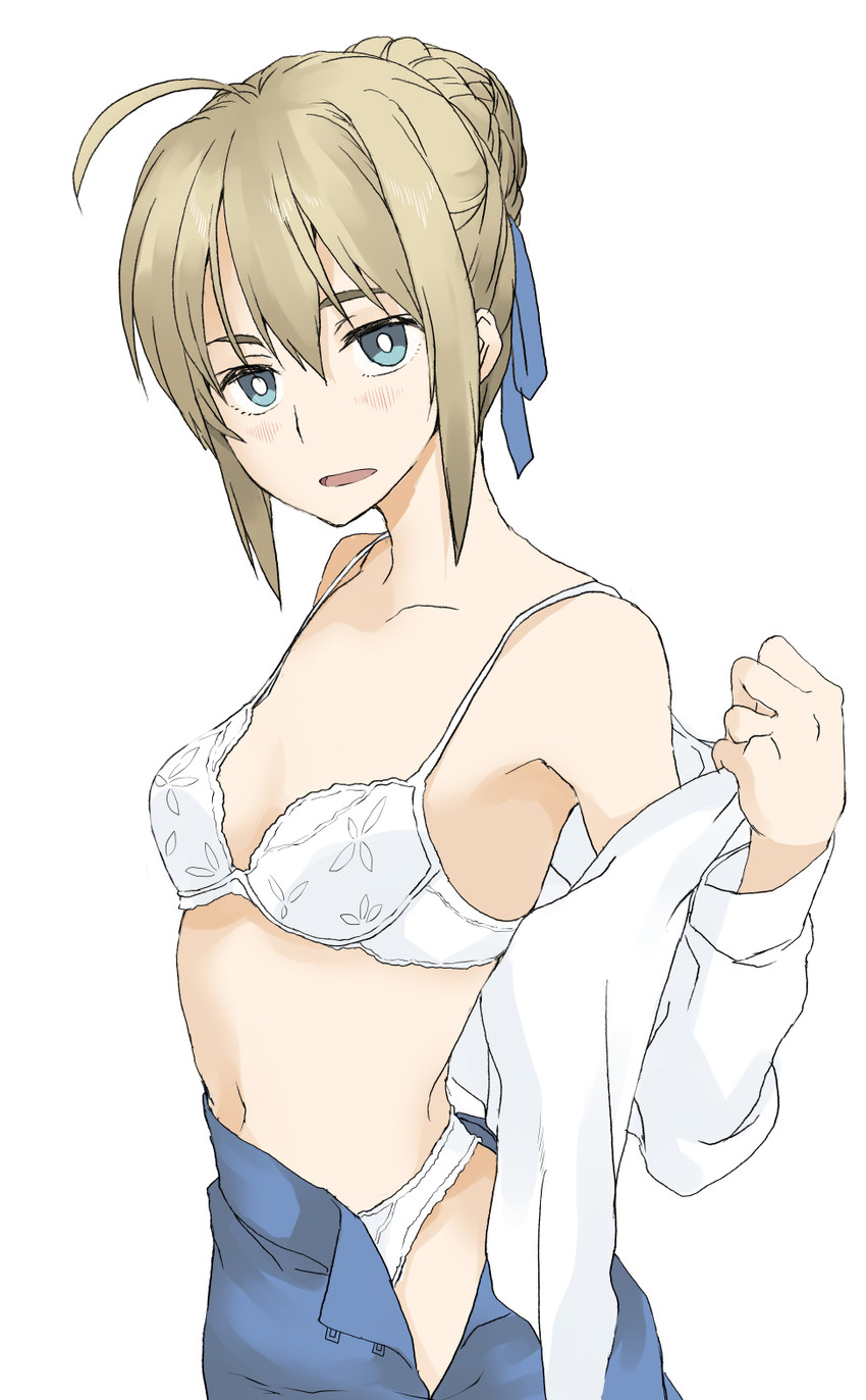 artoria pendragon and saber (fate and 1 more) drawn by elf_(stroll_in_the_woods)