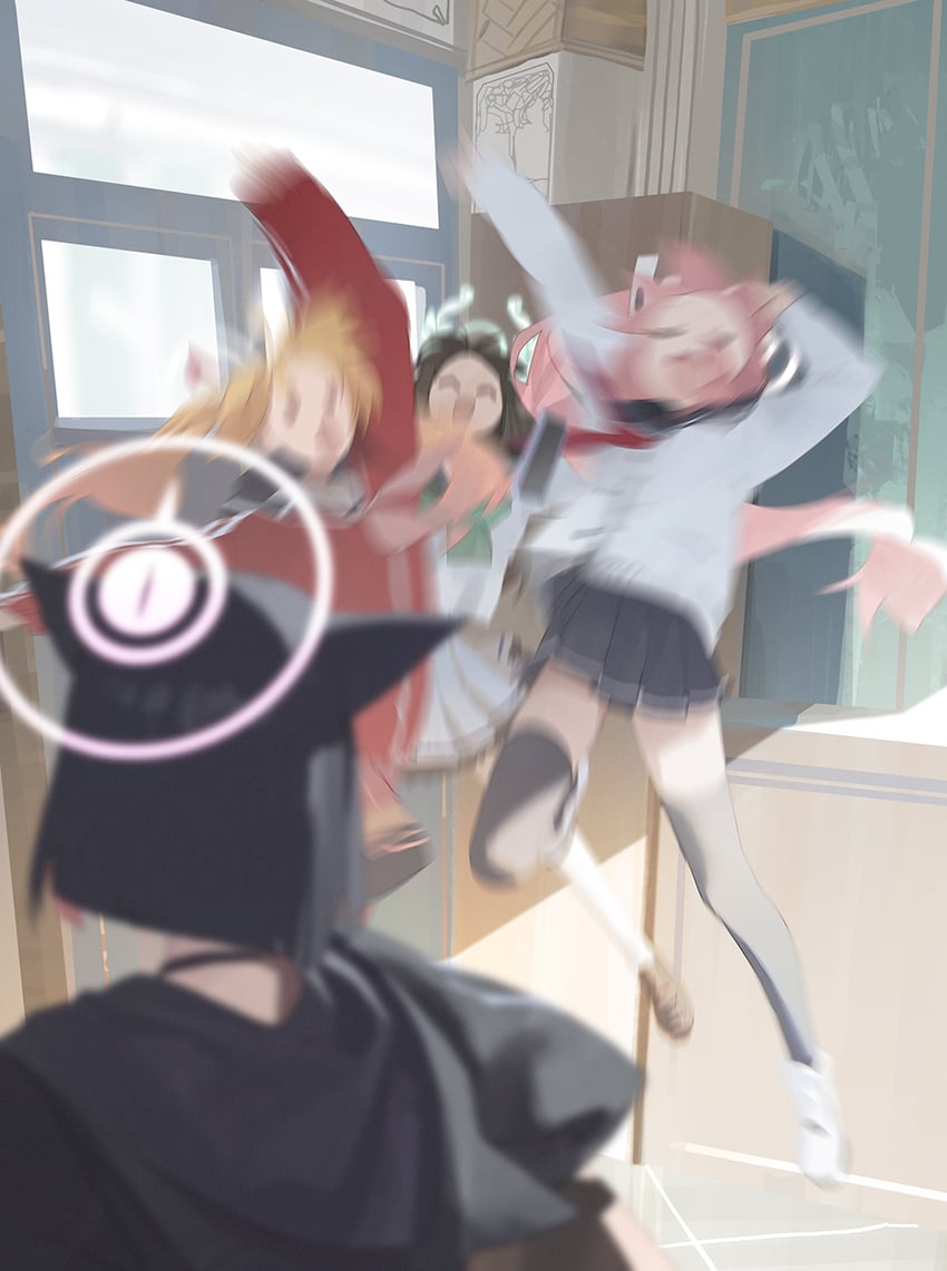 kazusa, natsu, yoshimi, and airi (blue archive) drawn by modare
