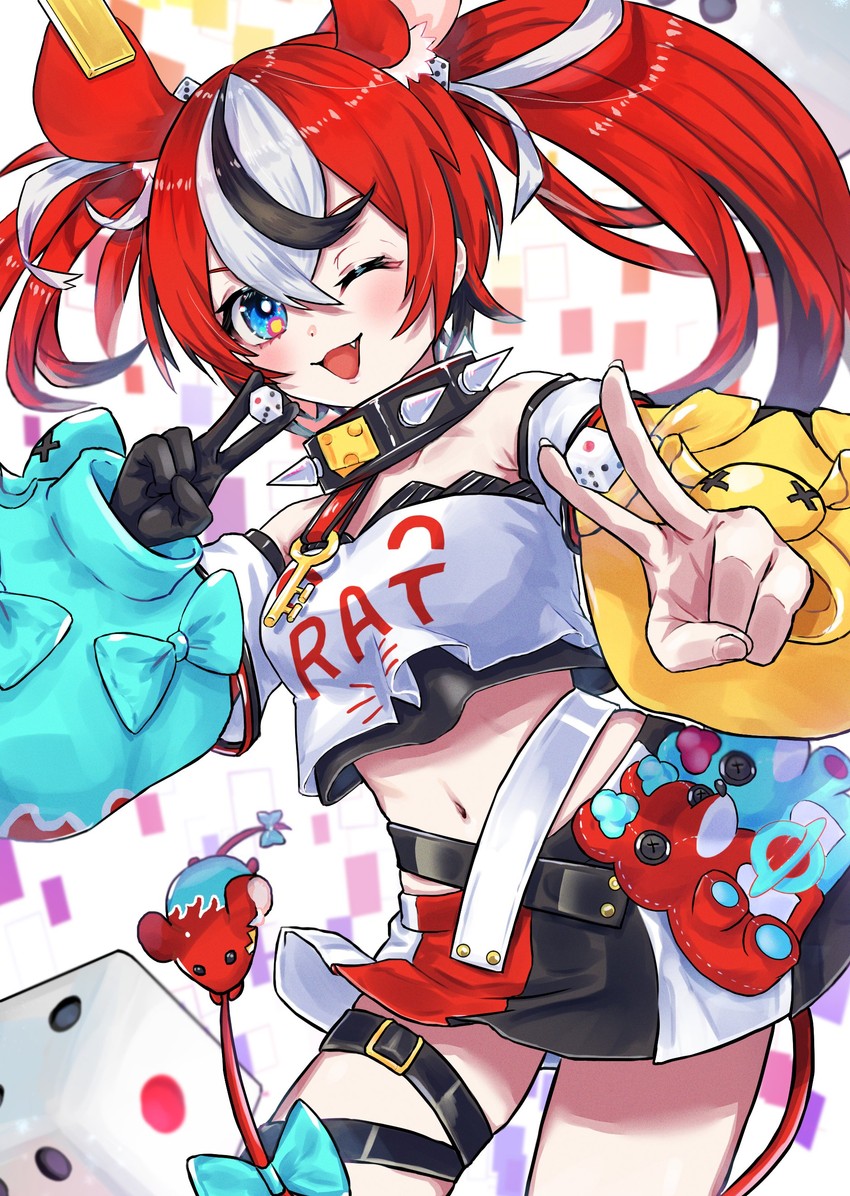 hakos baelz and mr. squeaks (hololive and 1 more) drawn by kotobukimura_(toratoralaw)