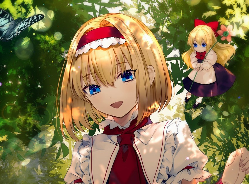 alice margatroid and shanghai doll (touhou) drawn by daimaou_ruaeru