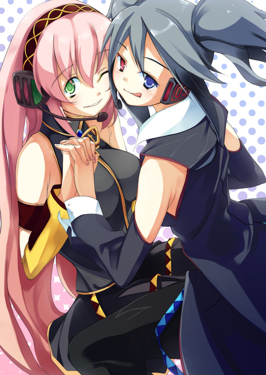 megurine luka and yokune ruko (vocaloid and 1 more) drawn by yui_kimika