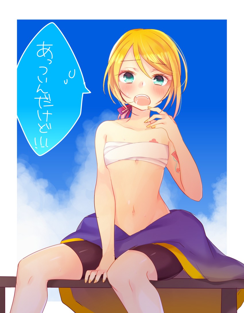 kagamine rin (vocaloid and 1 more) drawn by kawahara_chisato