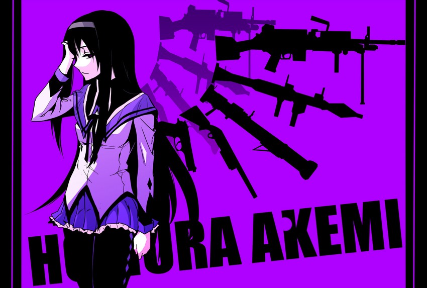 akemi homura (mahou shoujo madoka magica) drawn by ex_hien