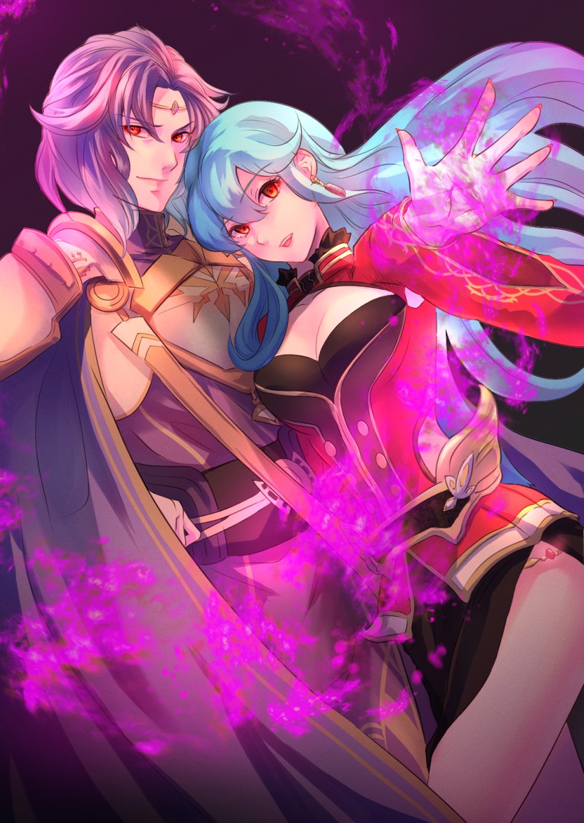 lyon, fomortiis, and eirika (fire emblem and 2 more) drawn by riou_(pooh920)