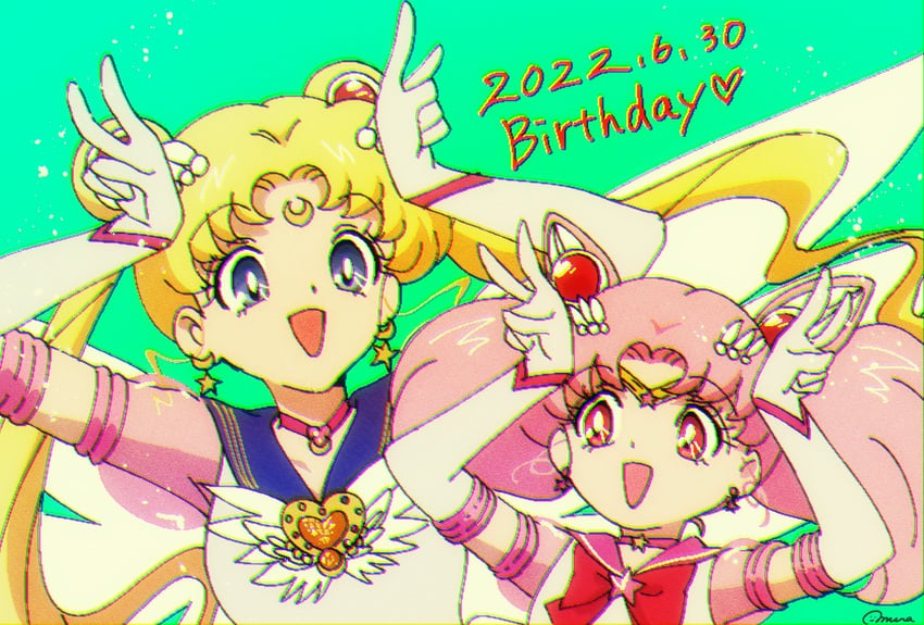 tsukino usagi, sailor moon, chibi usa, sailor chibi moon, eternal sailor moon, and 1 more (bishoujo senshi sailor moon and 1 more) drawn by koseigahosiiiii