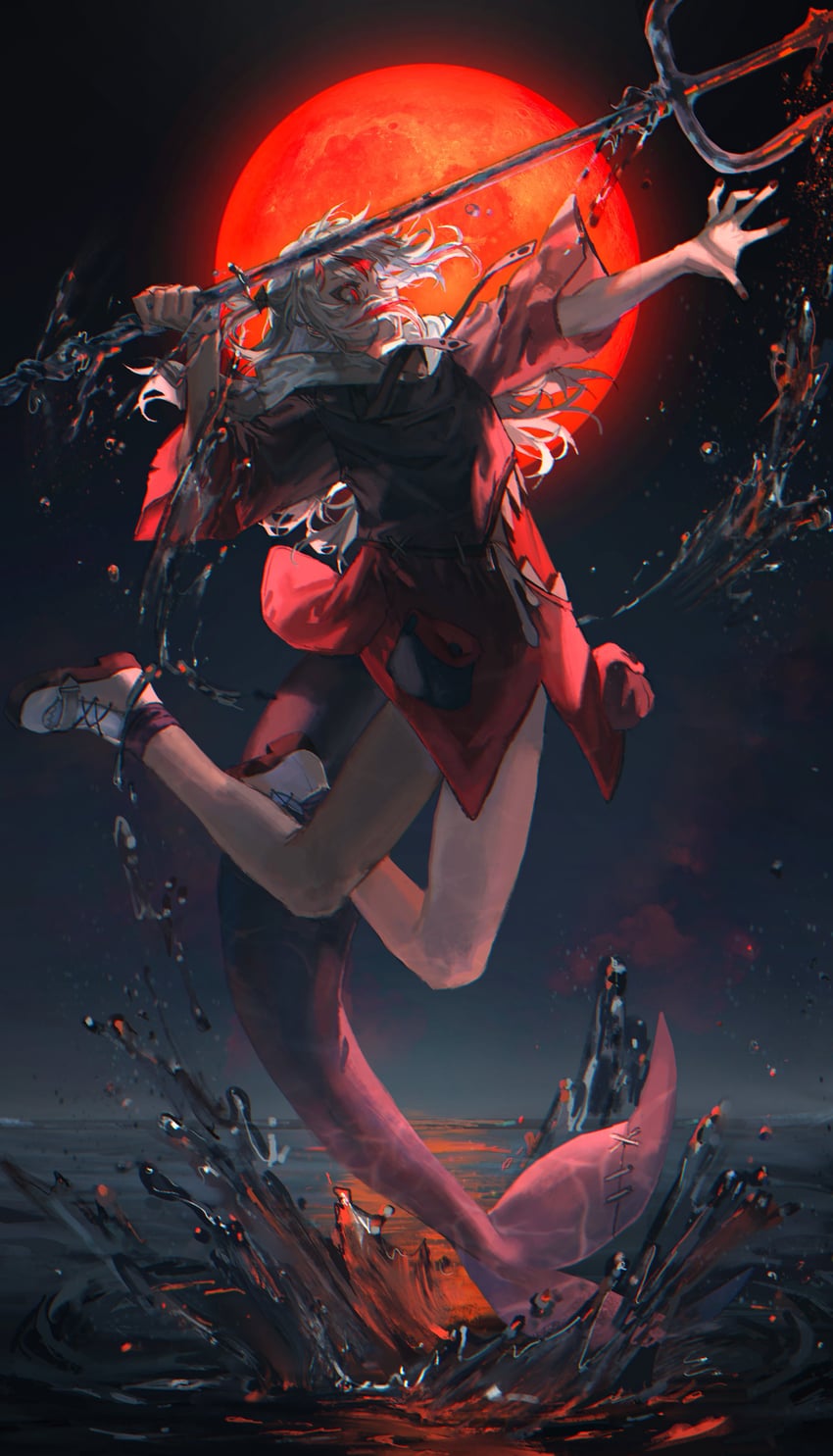 gawr gura (hololive and 2 more) drawn by quasarcake