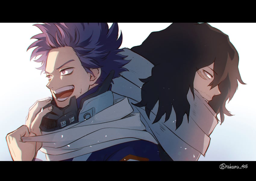 aizawa shota and shinso hitoshi (boku no hero academia) drawn by nakamu_405