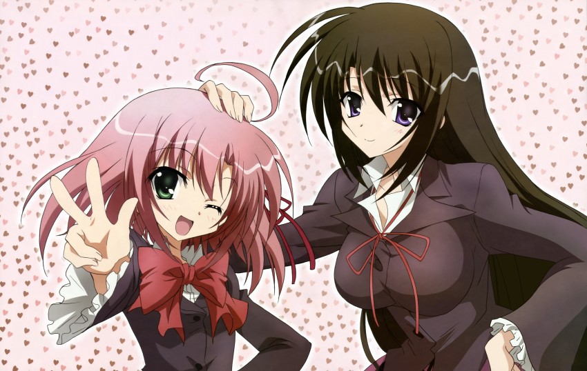 sakurano kurimu and akaba chizuru (seitokai no ichizon) drawn by morimoto_hirofumi